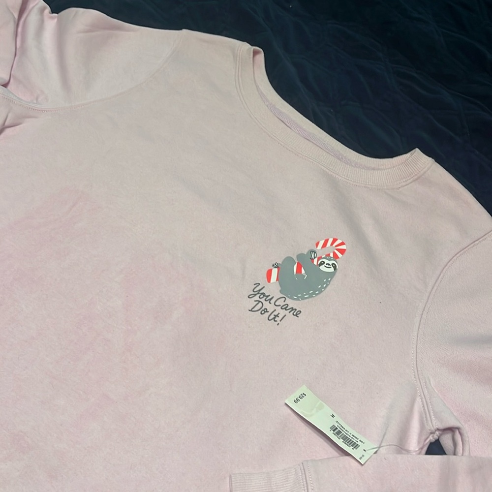Old Navy Pink Sloth Sweatshirt